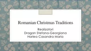 Romanian Christmas Traditions