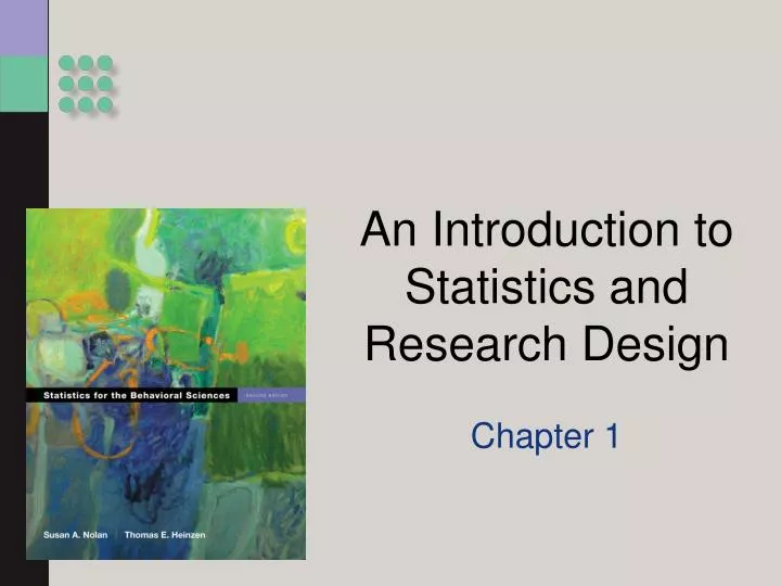 an introduction to statistics and research design