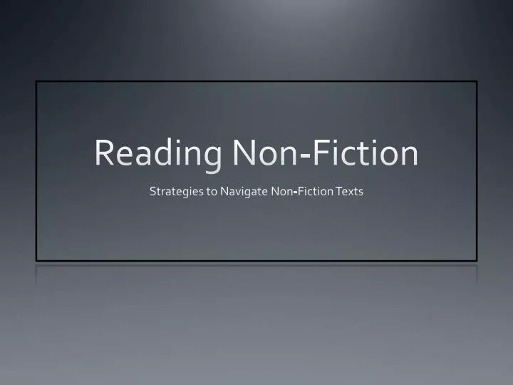 reading non fiction