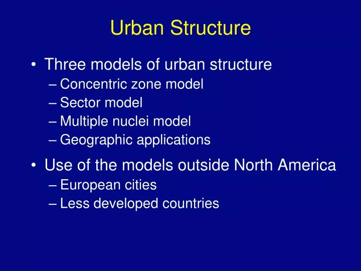 urban structure