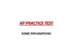 AP PRACTICE TEST - slide 1