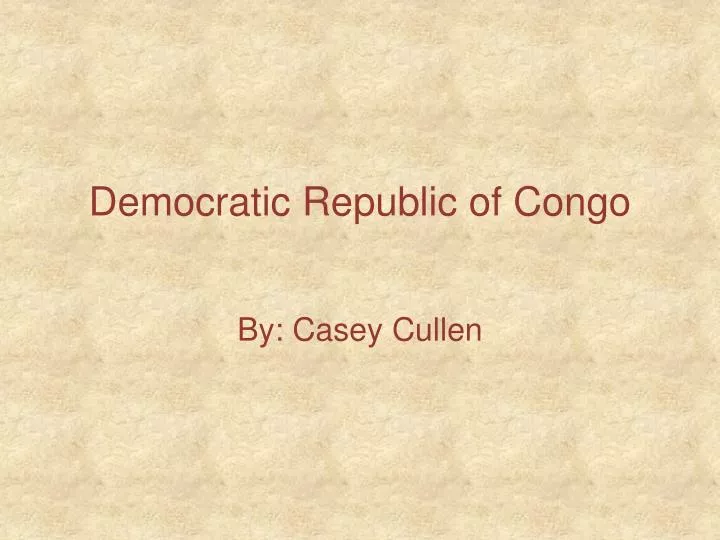 democratic republic of congo