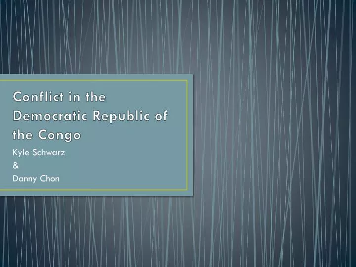 conflict in the democratic republic of the congo