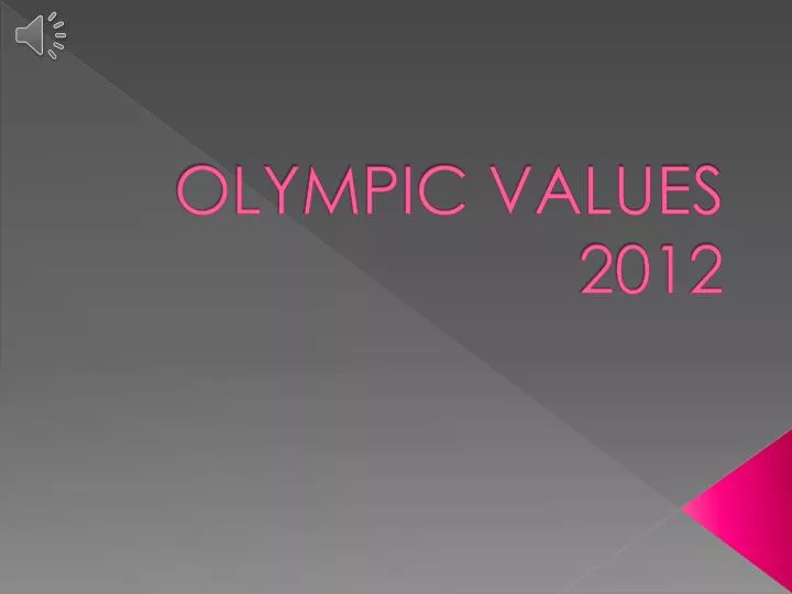 olympic values 2012