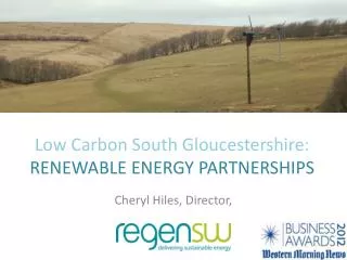 Low Carbon South Gloucestershire: RENEWABLE ENERGY PARTNERSHIPS