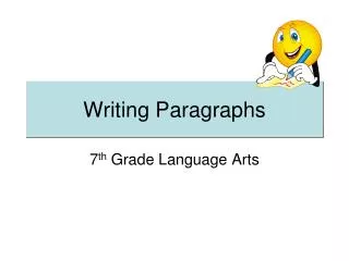 writing paragraphs