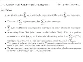 DEFINITION Absolute Convergence