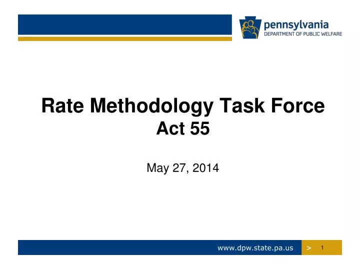 rate methodology task force act 55 may 27 2014