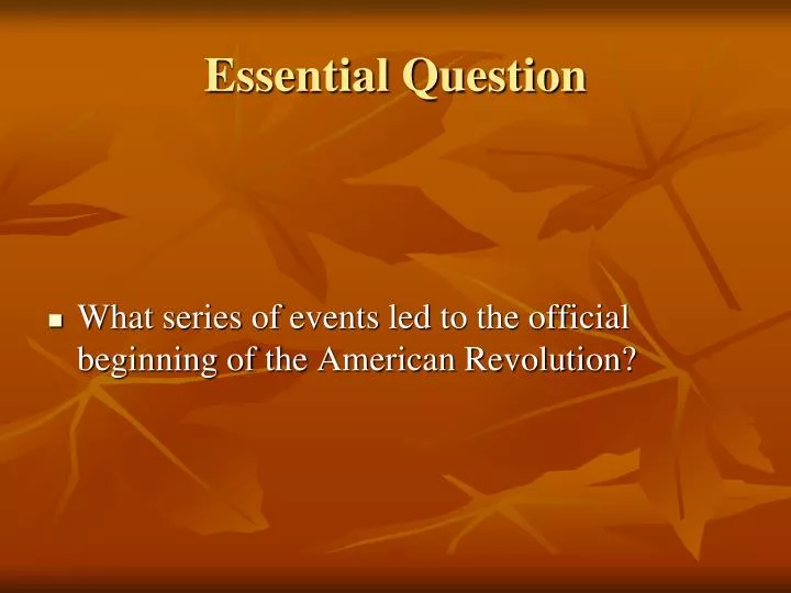 essential question