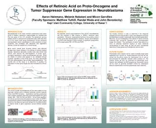 Effects of Retinoic Acid on Proto-Oncogene and Tumor Suppressor Gene Expression in Neuroblastoma