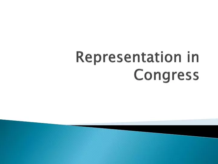 representation in congress