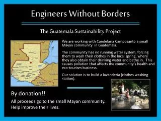 Engineers Without Borders The Guatemala Sustainability Project
