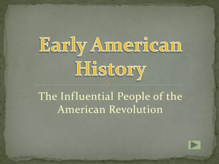 early american history