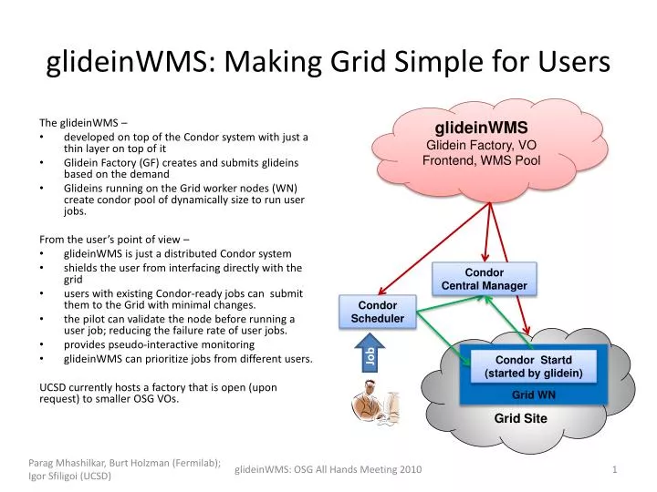glideinwms making grid simple for users