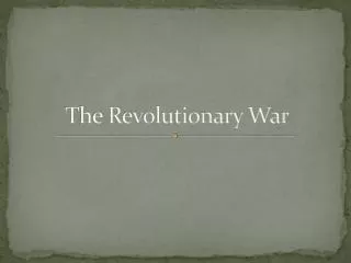 the revolutionary war
