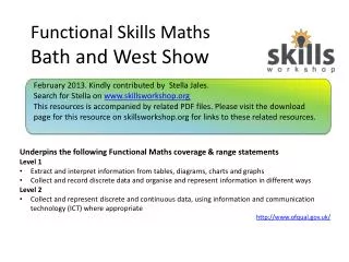 Functional Skills Maths Bath and West Show