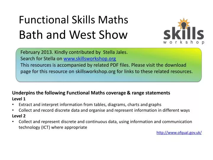 functional skills maths bath and west show