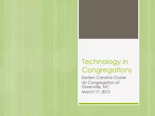 Technology in Congregations