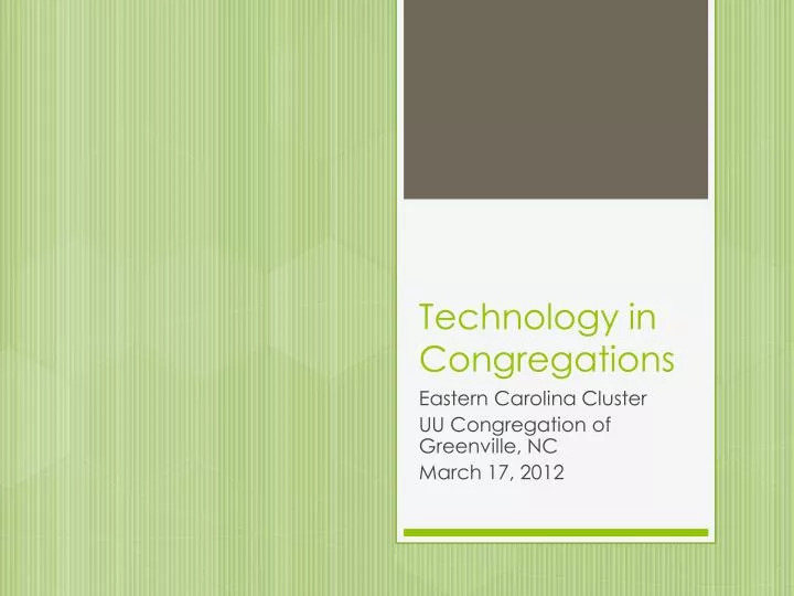 technology in congregations