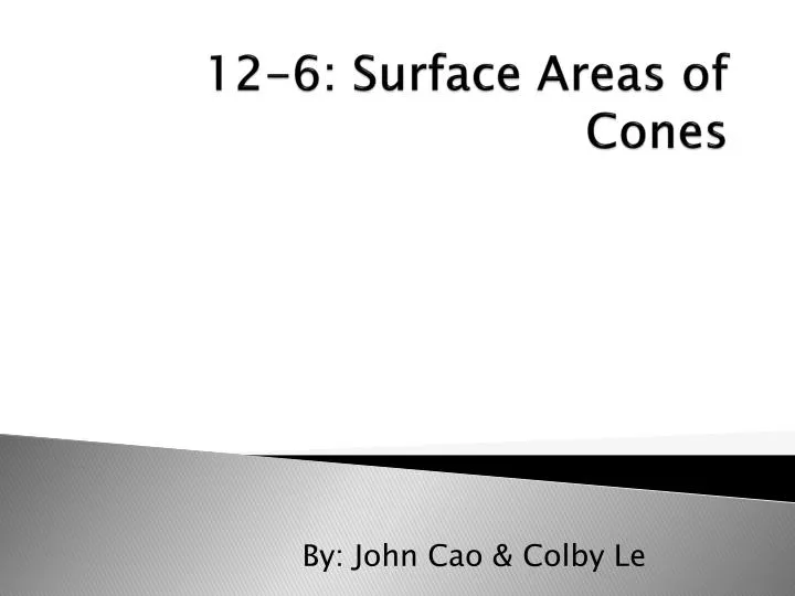 12 6 surface areas of cones