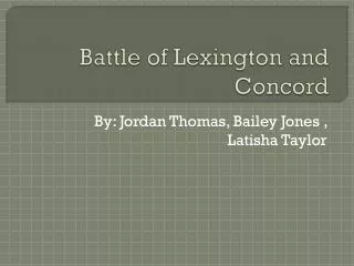 Battle of Lexington and Concord