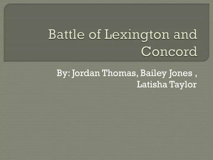 battle of lexington and concord