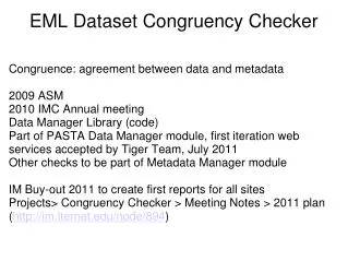 EML Dataset Congruency Checker