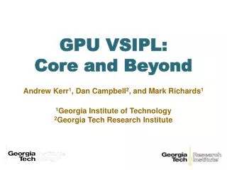 GPU VSIPL: Core and Beyond