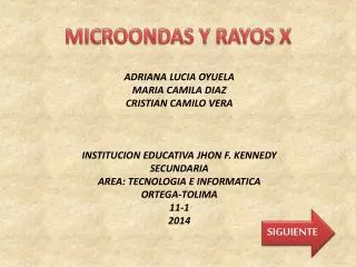 microondas y rayos x