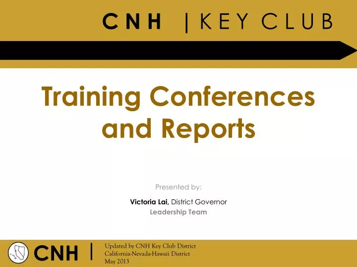 training conferences and reports