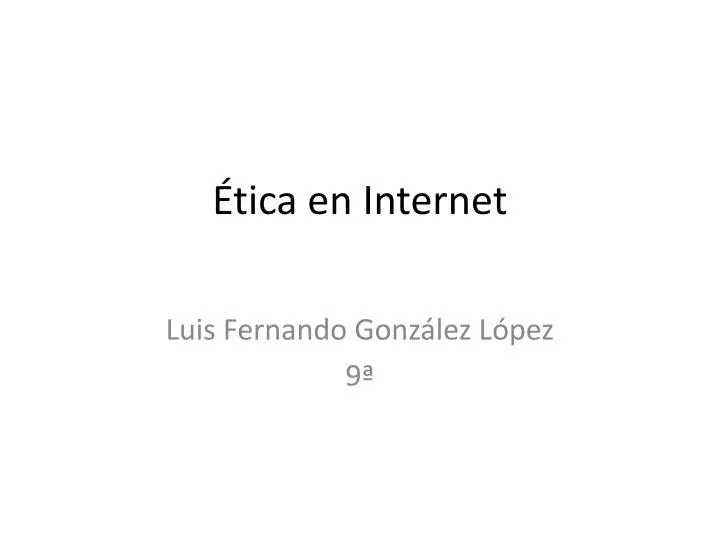 tica en internet