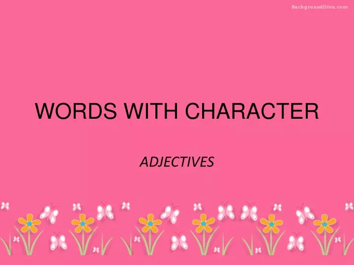 words with character