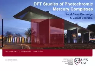 DFT Studies of Photochromic Mercury Complexes