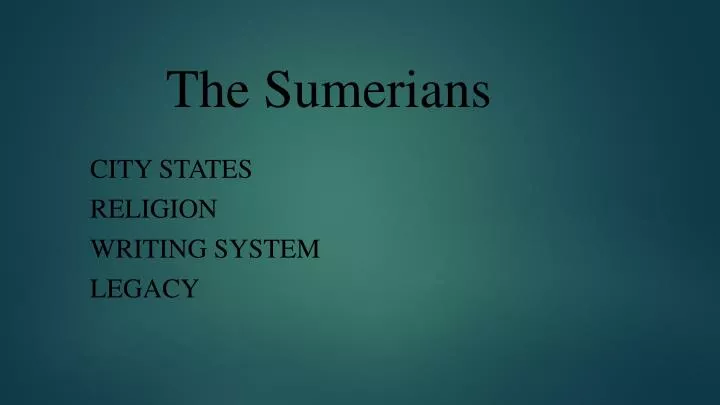 the sumerians