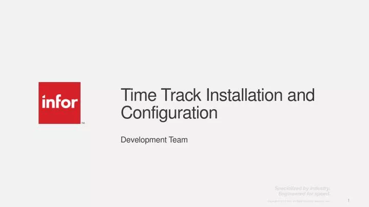 time track installation and configuration