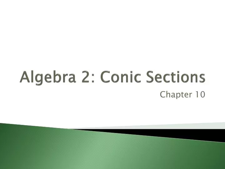 algebra 2 conic sections