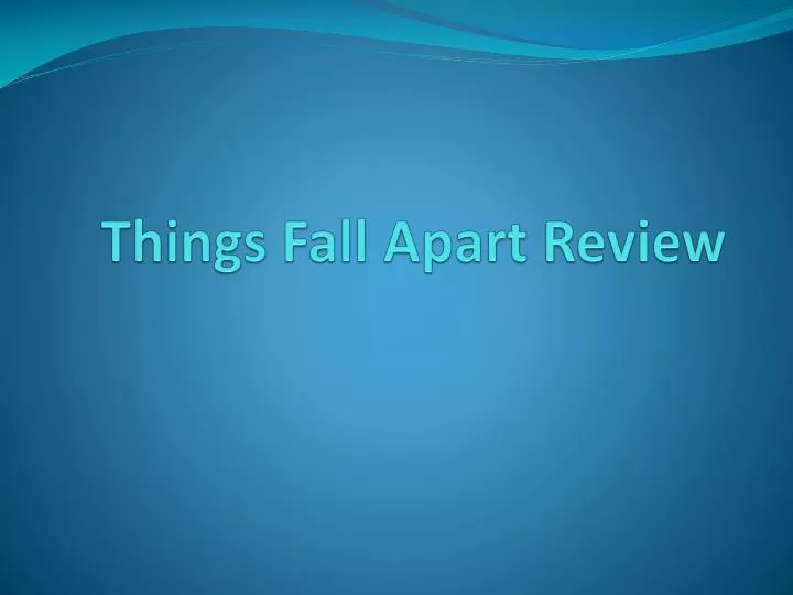 things fall apart review