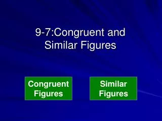 9-7:Congruent and Similar Figures