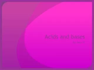 Acids and bases