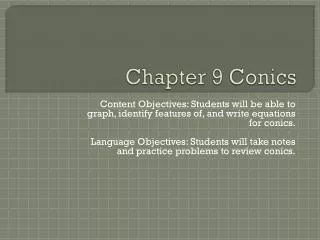 Chapter 9 Conics