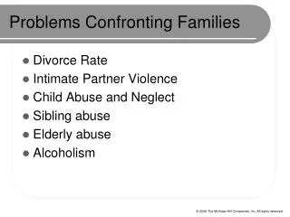 problems confronting families