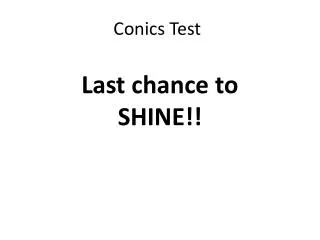 conics test
