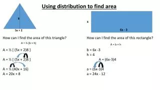 Using distribution to find area