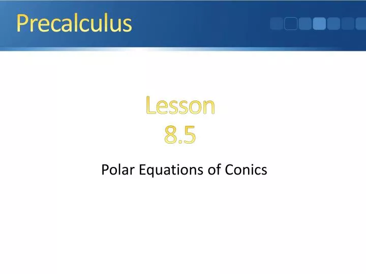 polar equations of conics