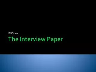 The Interview Paper