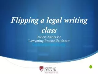 Flipping a legal writing class