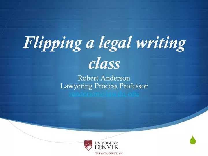 flipping a legal writing class