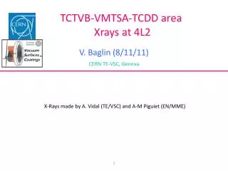 TCTVB-VMTSA-TCDD area Xrays at 4L2