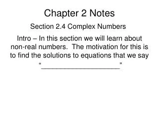 chapter 2 notes
