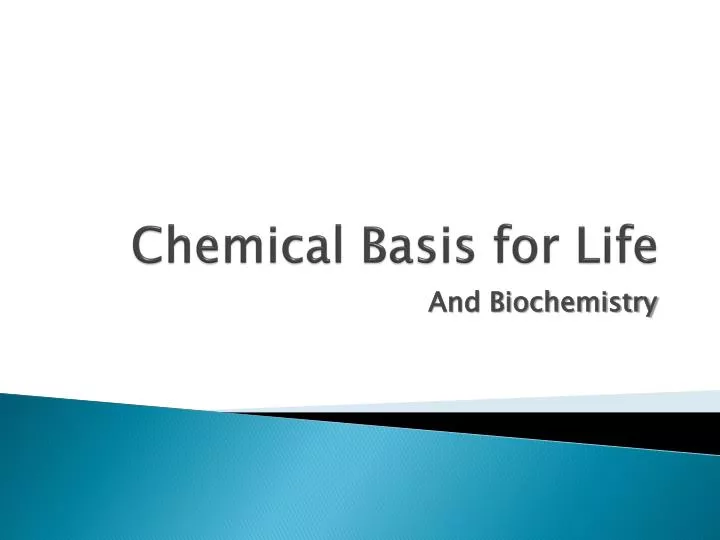 chemical basis for life